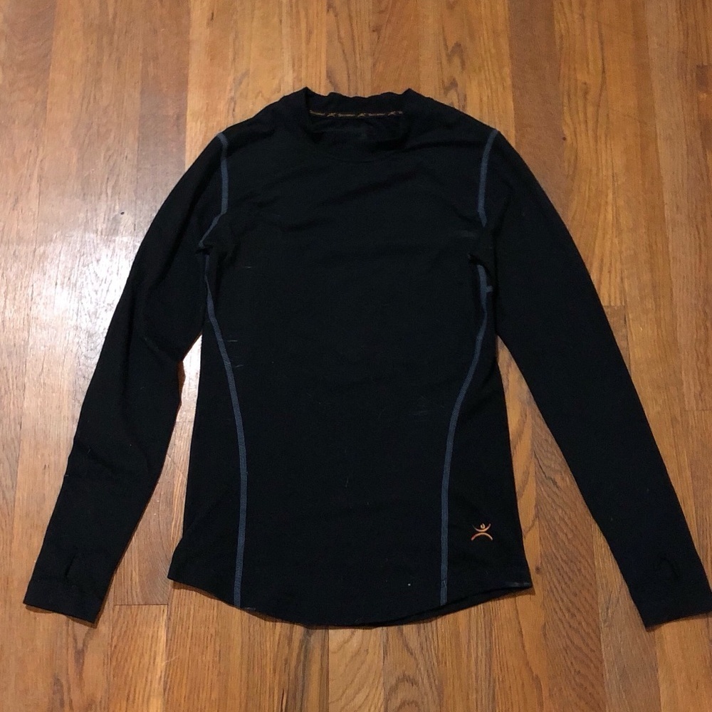 Black Terramar Sports Long Sleeve Shirt